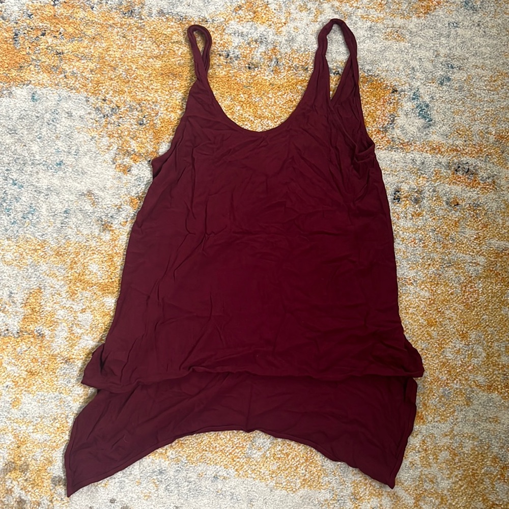 Burgundy high low top